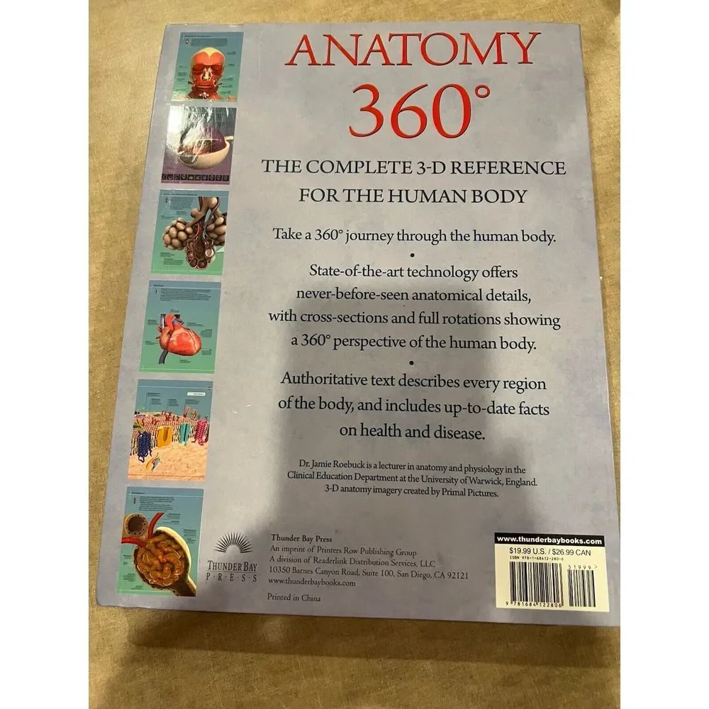Anatomy 360: The Ultimate Visual Guide to the Human Body Dr. Jamie Roebuck- EUC